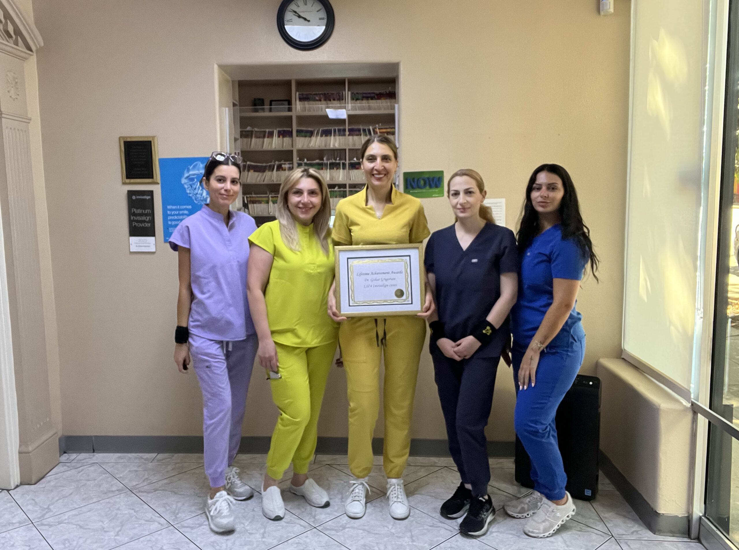 Group photo of the Tsolakyan Dental Office team.